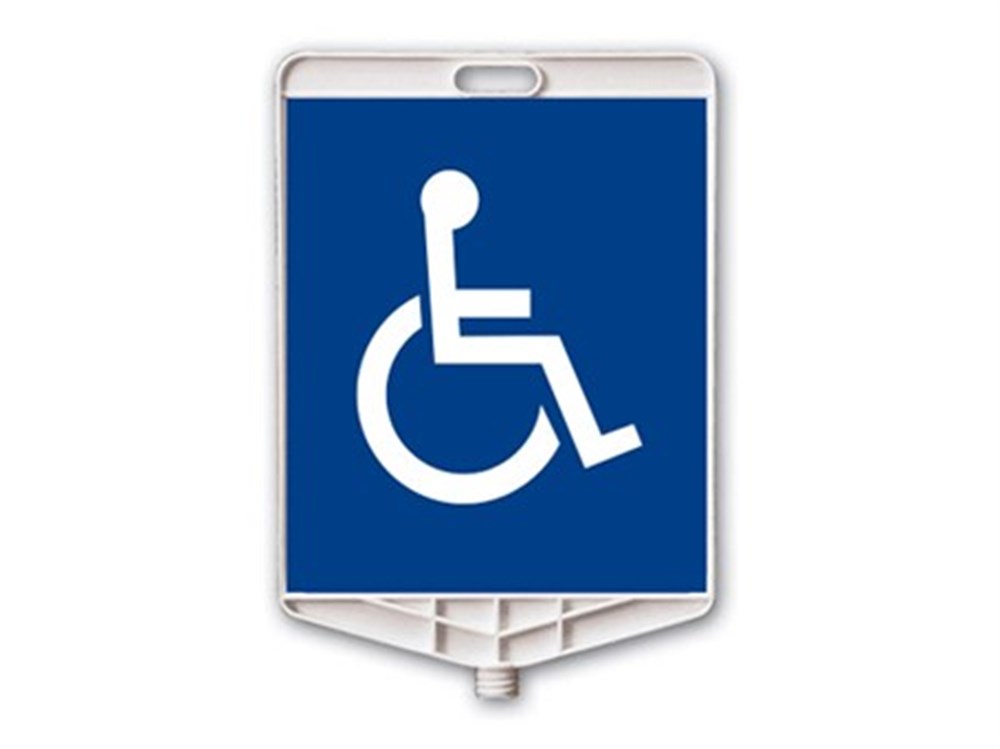 Engelli İşareti Dikdörtgen Levha Çift Taraf Baskı