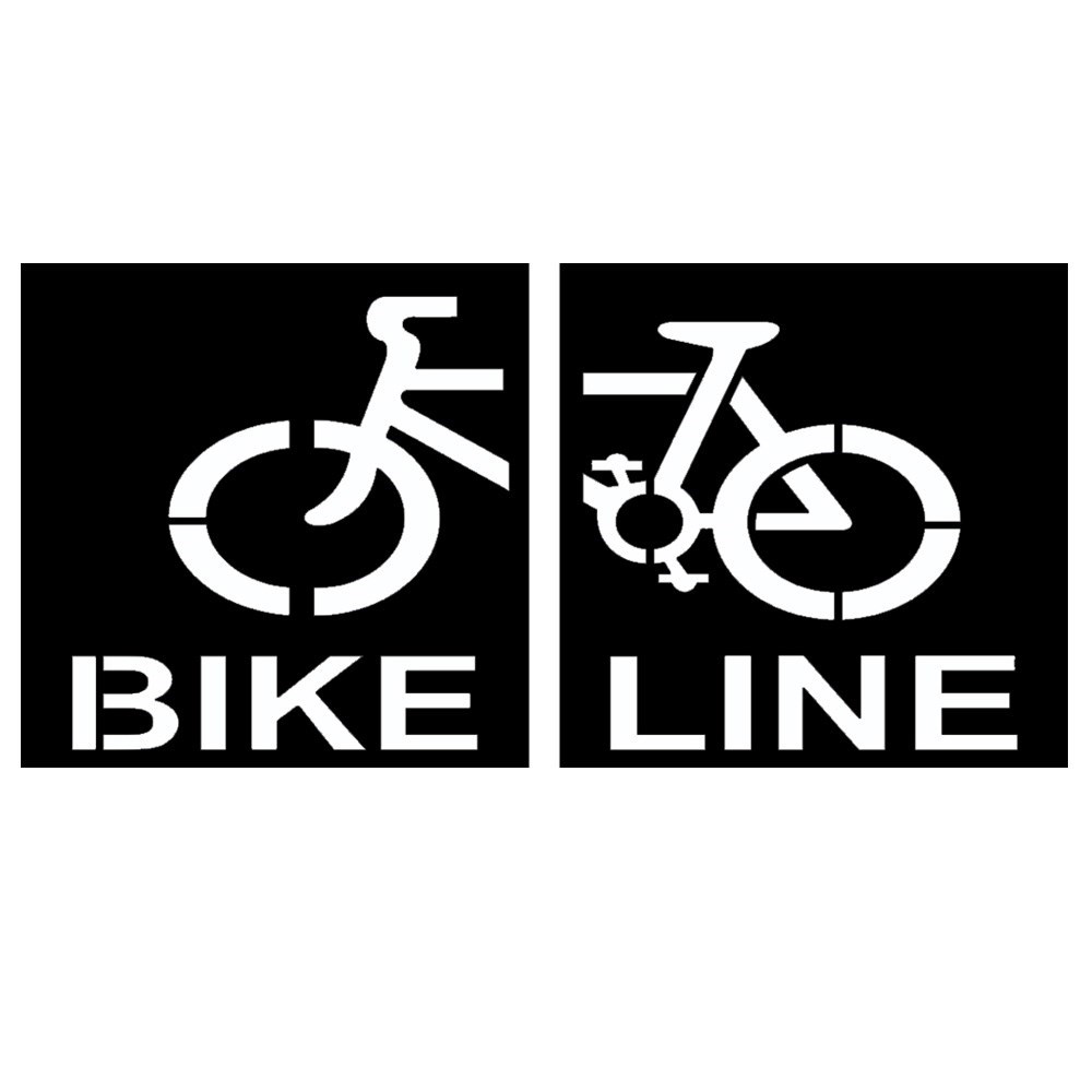 Boyama Şablonu Bisiklet Yolu Kompozit 100x200cm (İki Parça)Boyama Şablonları