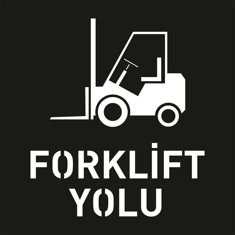 Boyama Şablonu Forklift Yolu Kompozit 100x100cmBoyama Şablonları