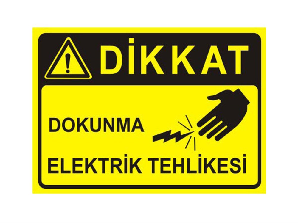 Dokunma Elektrik Tehlikesi Levhası