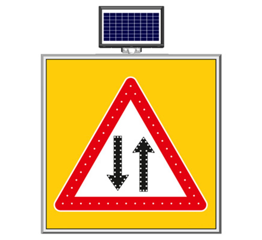 Güneş Enerjili LED'li İki Yönlü Trafik