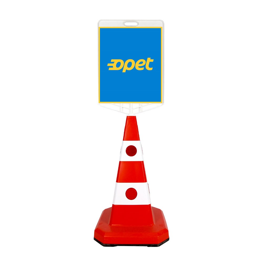 Opet Logo Çift Taraf Baskı Trafik Koni Seti Trafik DubasıTrafik Konisi Setleri