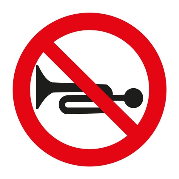 Sesli İkaz Cihazlarının Kullanılması Yasaktır Levhası TT-30Trafik Tanzim İşaretleri