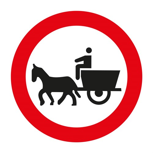 At Arabası Giremez Levhası TT-13Trafik Tanzim İşaretleri