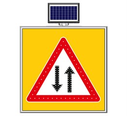 Güneş Enerjili LED'li İki Yönlü Trafik