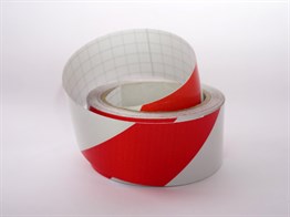 Kırmızı - Beyaz Reflektif Bant 5 cm x 10 m