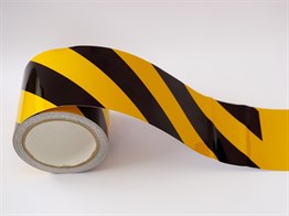 Sarı - Siyah Reflektif Bant 10 cm x 10 m