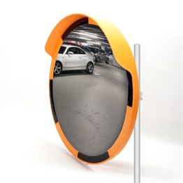 Trafik Güvenlik Aynası 60 cm ve 2.5 m Galvaniz Flanşlı Direk SetTrafik Güvenlik Aynası