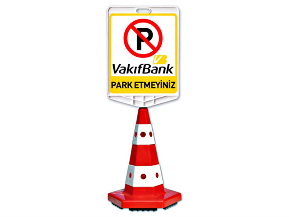 Vakıfbank Logo Çift Taraf Baskı Trafik Koni Seti
